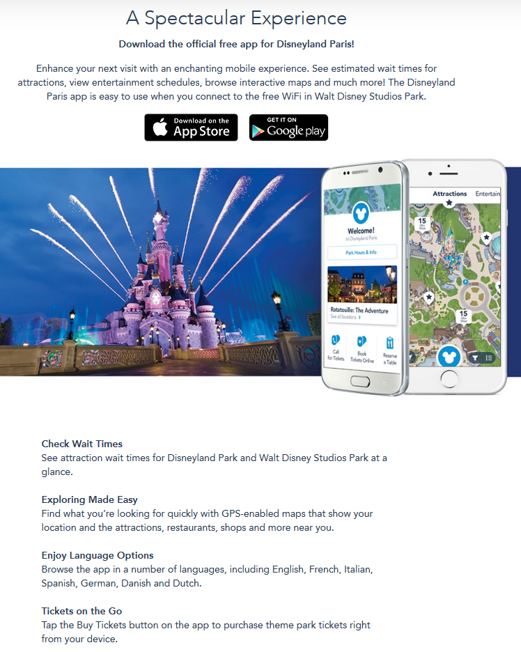 Nová aplikace Disneyland Paris 2019